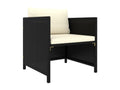Set da giardino 7 pezzi con cuscini in resina intrecciata Nero SCIF17581