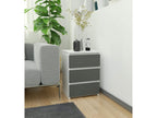 Comodino Mobenze CL3 Whitehe 40 cm 3 cassetti facciata Grigio Grafite 40x35x57 cm UHHI68857