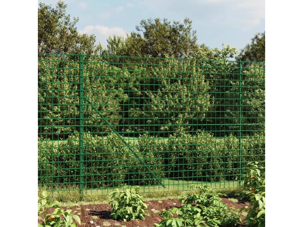 Chiusura in treillis metallica verde 1.4x25 m acciaio zincato RVEM54694