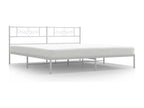 Struttura letto in metallo bianco, 193 x 203 cm