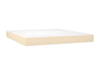 Lit à sommier tapissier con Materasso Crema 160x200 cm Tissu CXHE73653