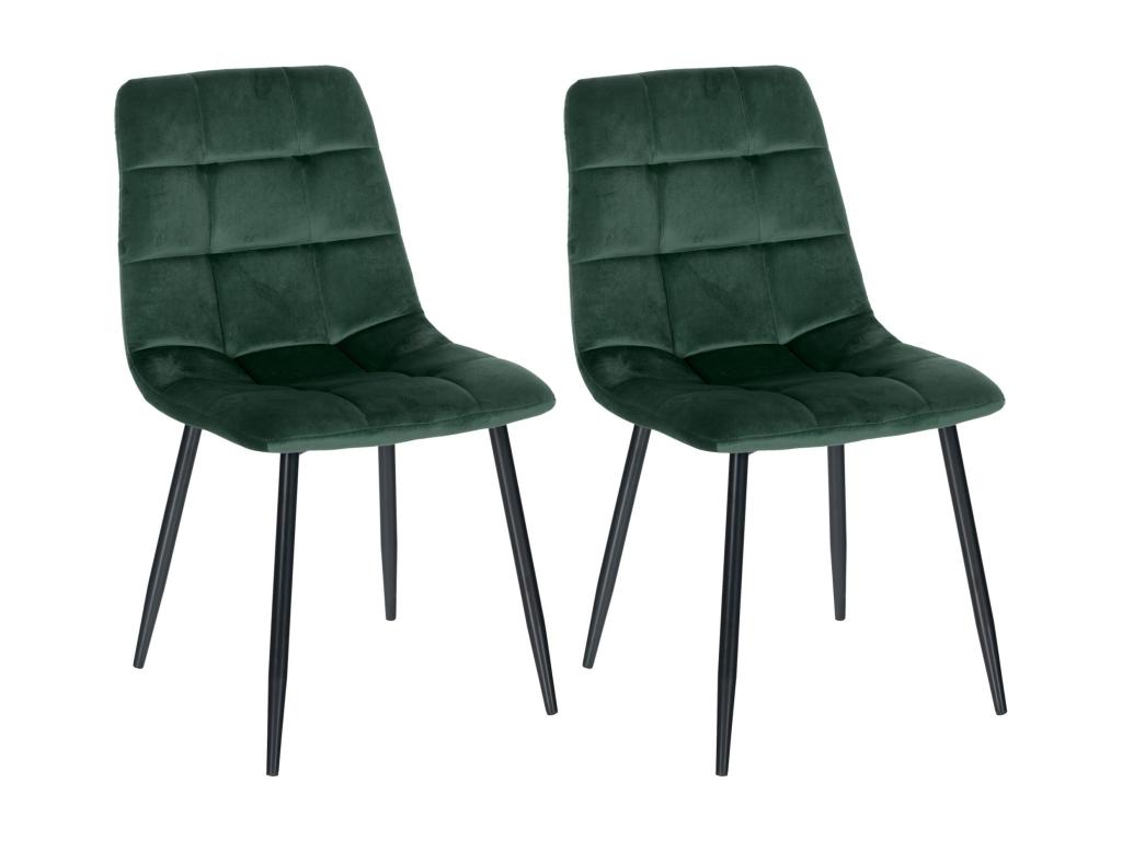 Set di 2 chaise longue da pranzo - Mobenze / Métal - Verde - Mobenze WCLE59664