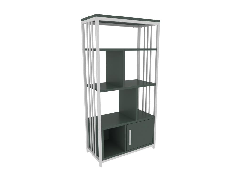 Libreria in metallo bianco