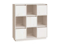 Credenza in legno di pino bianco, 110,5 x 35 x 117 cm