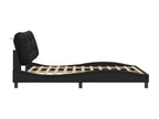 Struttura letto con LED senza materasso nero 160x200 cm UENV12812