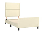 Struttura letto con testiera Crema 80x200 cm Similicuir JWGQ78701
