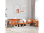 Bed frame cire marron 100x200 cm Mobenze de pin massif DLPP27088