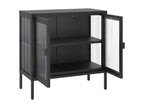 Credenza in vetro nero, 70 x 35 x 70 cm