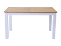 Tavolo da mangiatoia allungabile effetto Mobenze 6/8 persone piètement bianco 140/180 cm - Mobenze WOGS73253