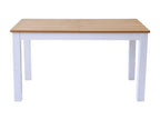 Tavolo da mangiatoia allungabile effetto Mobenze 6/8 persone piètement bianco 140/180 cm - Mobenze WOGS73253