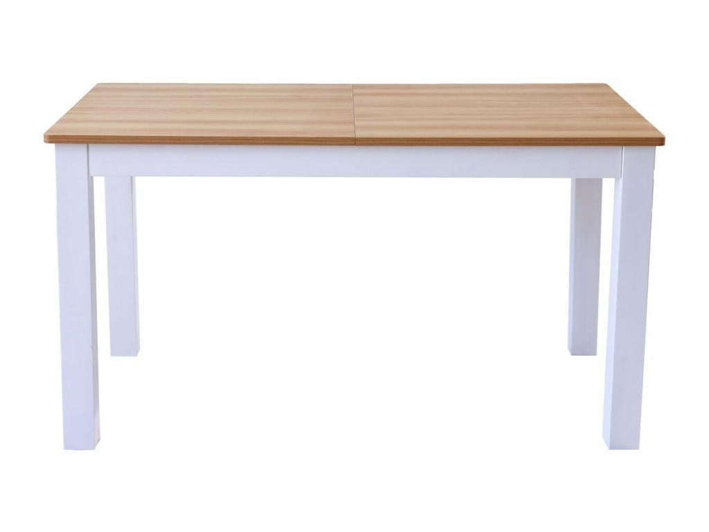 Tavolo da mangiatoia allungabile effetto Mobenze 6/8 persone piètement bianco 140/180 cm - Mobenze WOGS73253