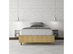 Struttura letto in tessuto giallo, 120 x 190 cm