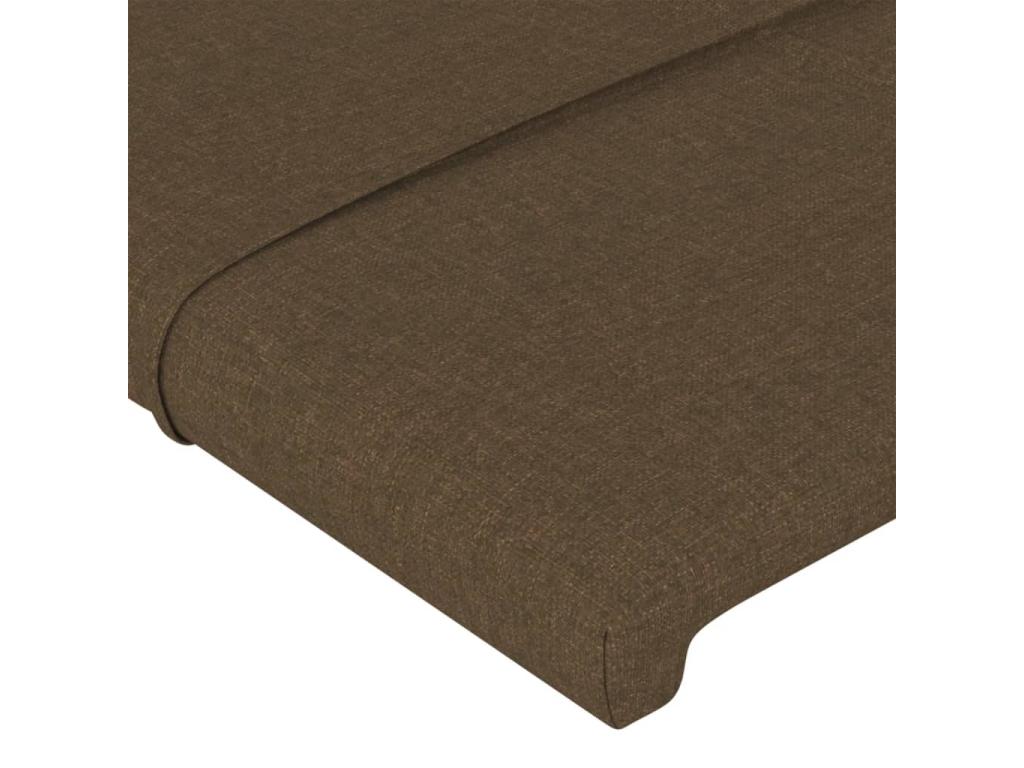 Testiera con oreilles Marrone Foncé 83x23x78/88 cm Tissu UWUY84351