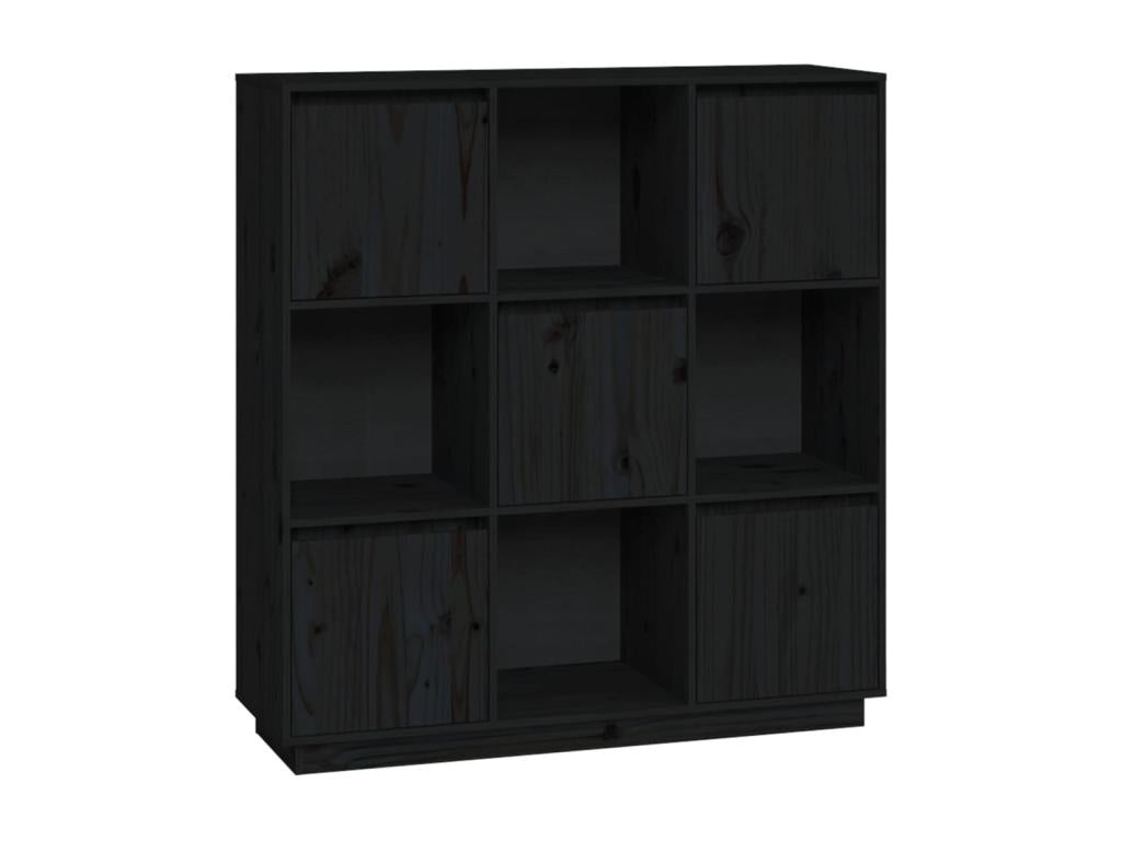 Credenza Nera 110,5x35x117 cm Mobenze massif de pin FEUC35849