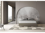 Illuminato con sommier rembourrée 160x200 simile cappuccino Mobenze BHUU12274