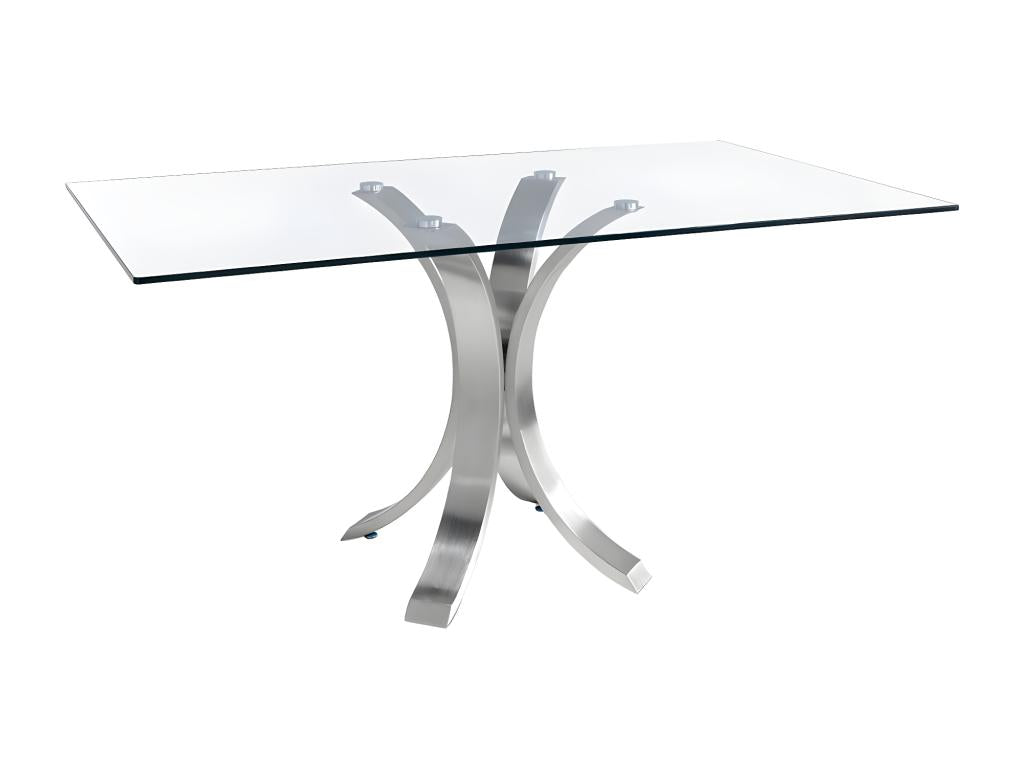 Tavolo da mangiatoia con base courbée in acier poli JUZZ54650