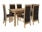 Sedia in legno di calore naturale e tessuto Luxameub-Tissu 27127 ZAPH98507