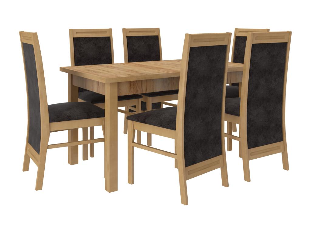 Sedia in legno di calore naturale e tessuto Luxameub-Tissu 27127 ZAPH98507
