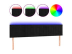 Testiera a LED Nero 200x5x78-88 Mobenze AMGM39586