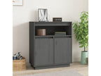 Credenza in legno di pino grigio, 70 x 34 x 80 cm