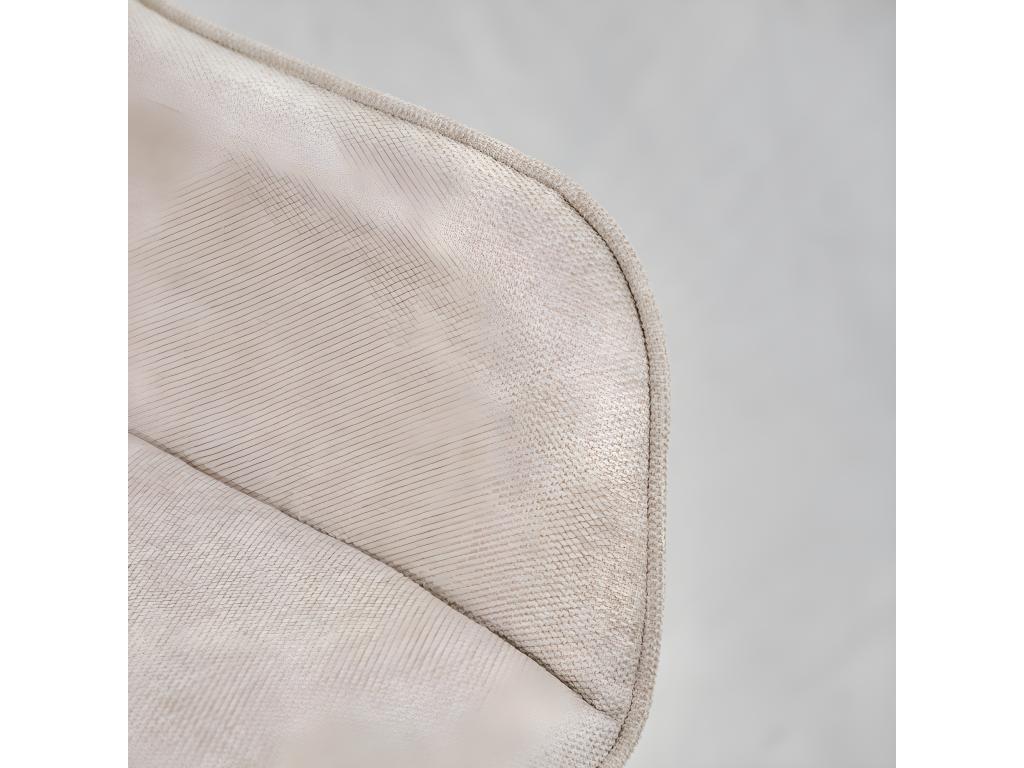 Set di 2 chaise longue con sedili in tessuto beige e gambe in metallo - Mobenze ACKQ58304
