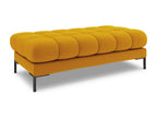 Panca in tessuto giallo, 62 x 133 x 41 cm