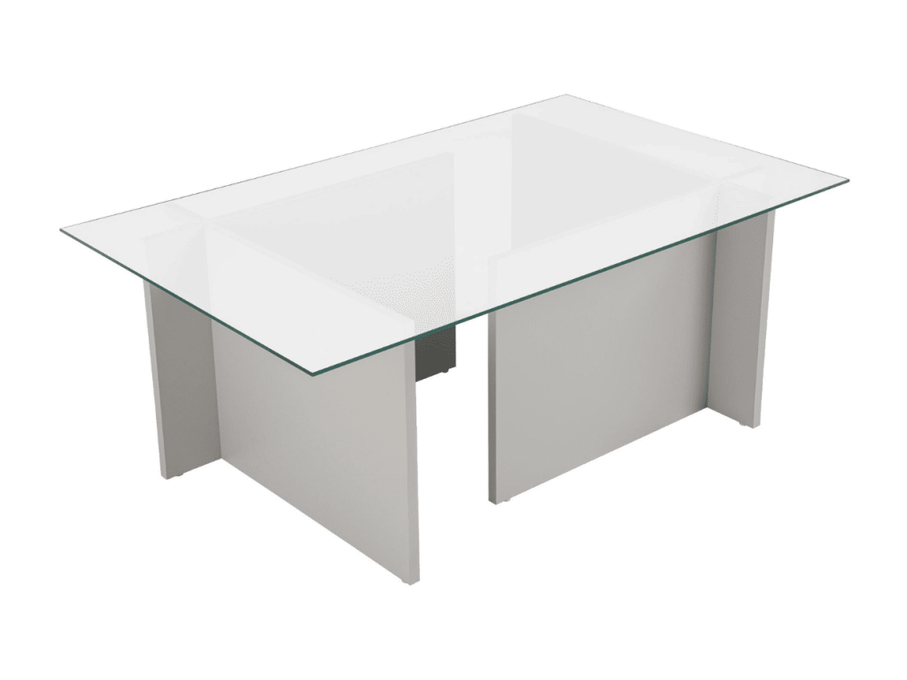 Tavolo basso con plateau in verre L105 cm - Mobenze OSKE05380