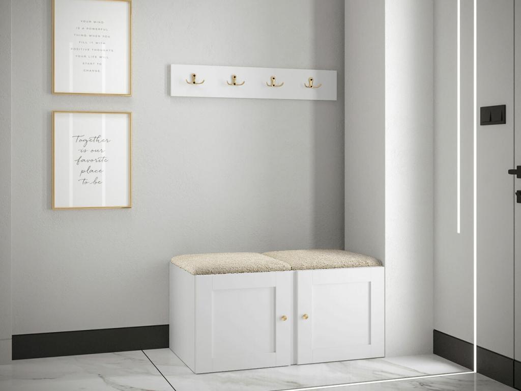 Mobile d'ingresso Mobenze 376 84x44cm Brun clair - Nero Stratifié - Tapisserie - Mobenze XHCE43757