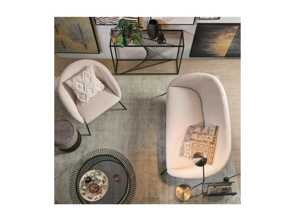 Tavolino da caffè in metallo nero