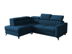 Divano d'angolo Mobenze 202 Blu Fonction de couchage bedding box 249x195x80cm UPSY21834