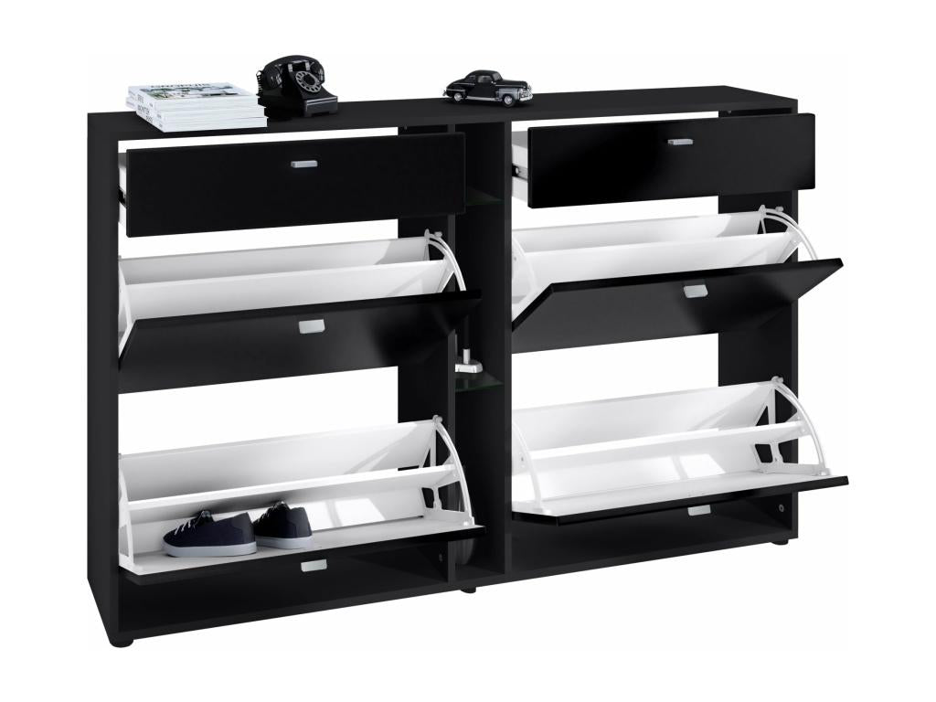 Mobili per la casa in metallo nero, 155,5 x 95 x 28 cm