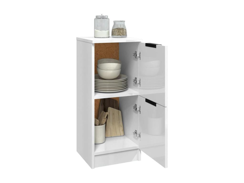 Credenza in legno ingegnerizzato bianco, 30 x 30 x 70 cm