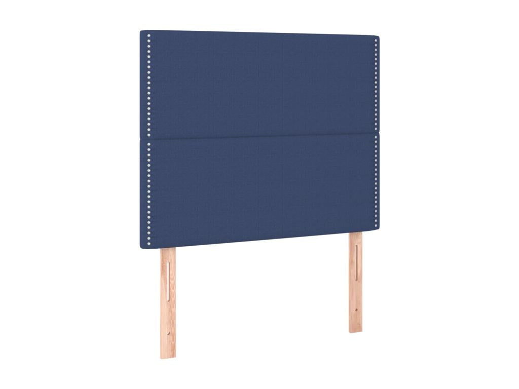 Sommier Tapissier con Materasso et LED Blu 80x200cm Tessuto ZYKN31681