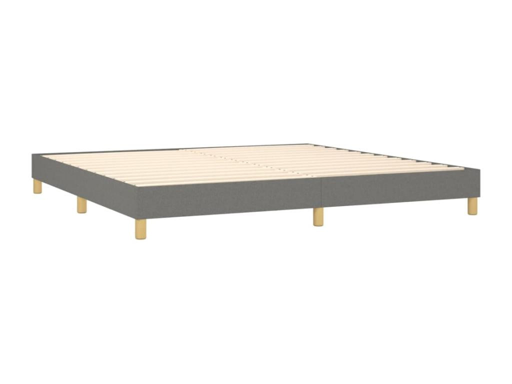 Letto in tessuto grigio, 200 x 200 cm