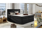 Ensemble boxspring complet Testiera sommiers Materasso surmatelas Mobenze - simili cuir nero - 160x200 cm ZIZK18445