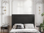 Mobenze - Testiera Mobenze 140x120 cm in bouclé nero - 140x8x120 cm CUCE88641