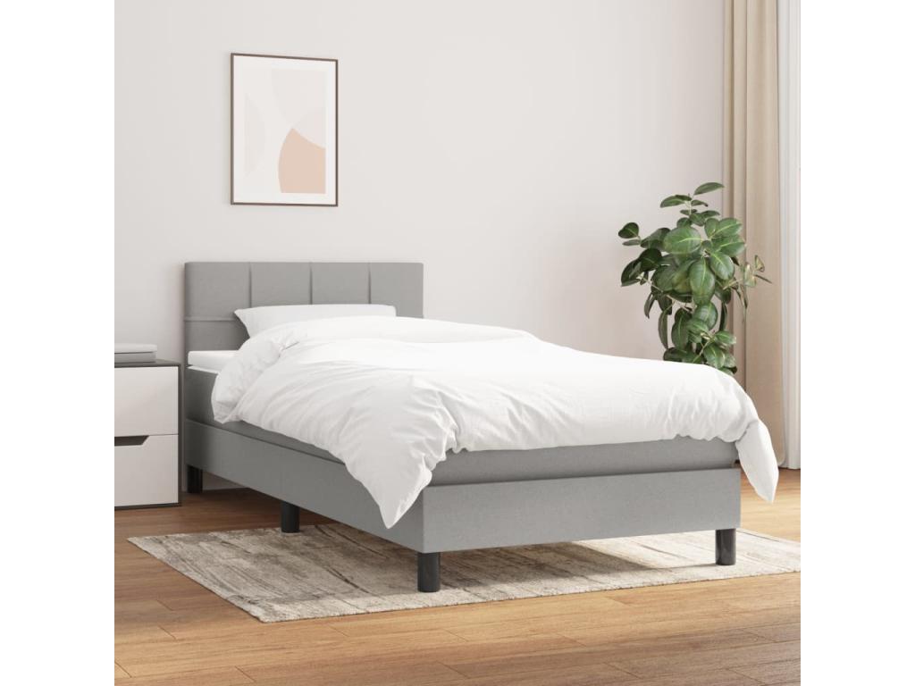 Materasso in tessuto grigio, 90 x 190 cm - dlz1766571830996