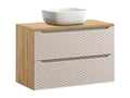 Mobile semplice vasque 90 cm Luxameub Beige et bois VVET16934