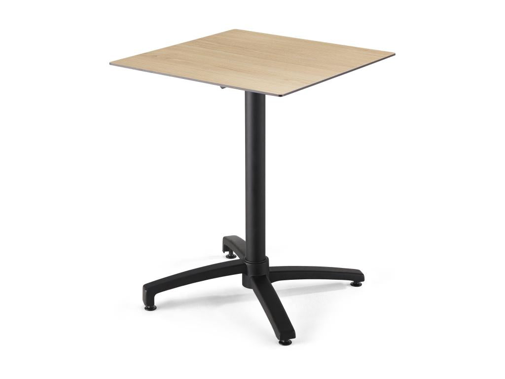 Ensemble Tavolo con terrazza stratificata in colore naturale e 4 sedie grigio TJUL98335