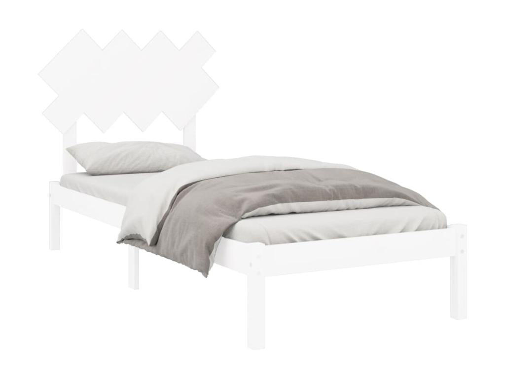 Struttura letto bianca, 90 x 200 cm