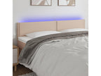 Testiera letto LED Cappuccino 160x5x78/88 cm Similicuir DJPW65768
