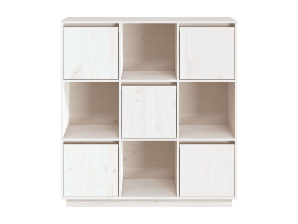 Credenza in legno di pino bianco, 110,5 x 35 x 117 cm