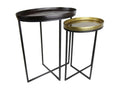 Luxameub Plateau Set mobile da 2 pezzi Luxameub Nero - Luxameub JCOQ91721
