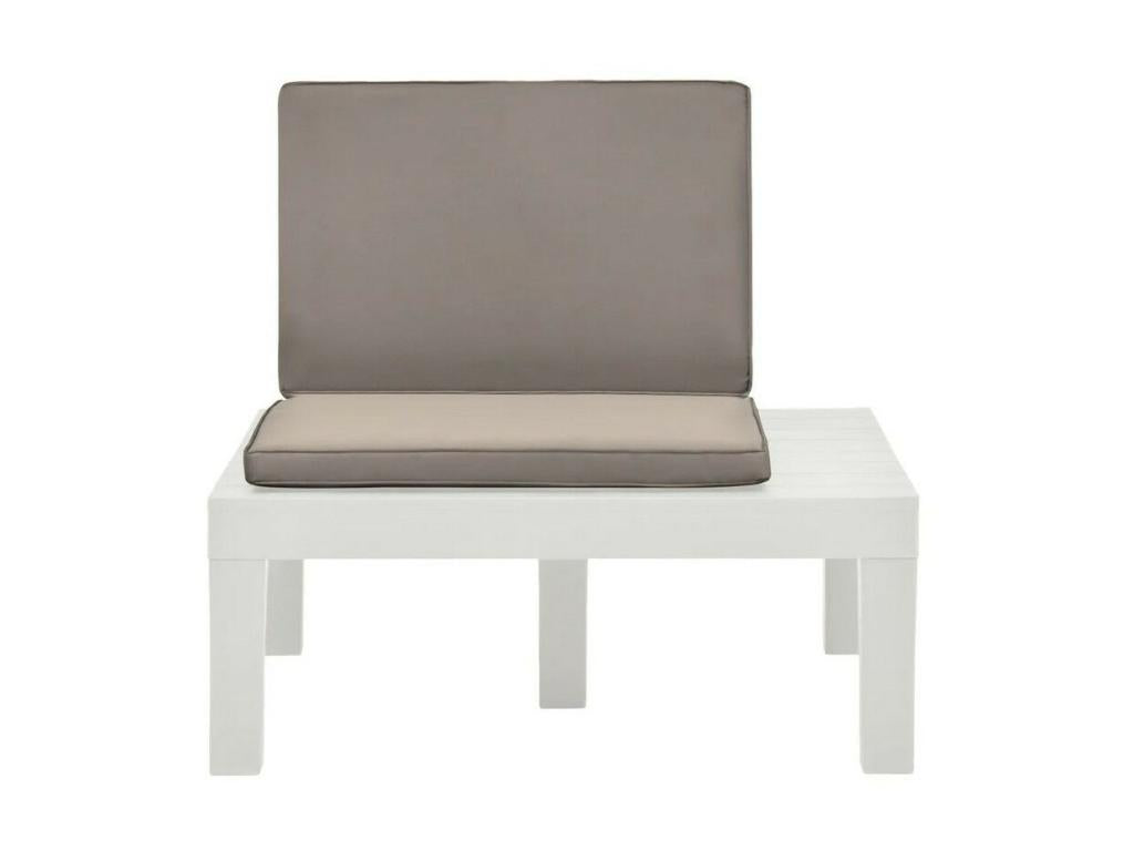 Sedia de jardin marron et plastique bianca Luxameub - Set di 2 HVQO46004