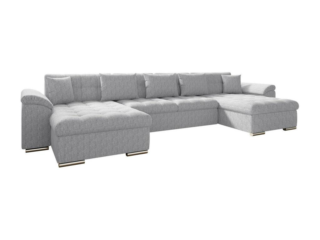 Divano ad angolo Mobenze 359 Grigio Fonction de couchage 375x155x76cm KQHC60631