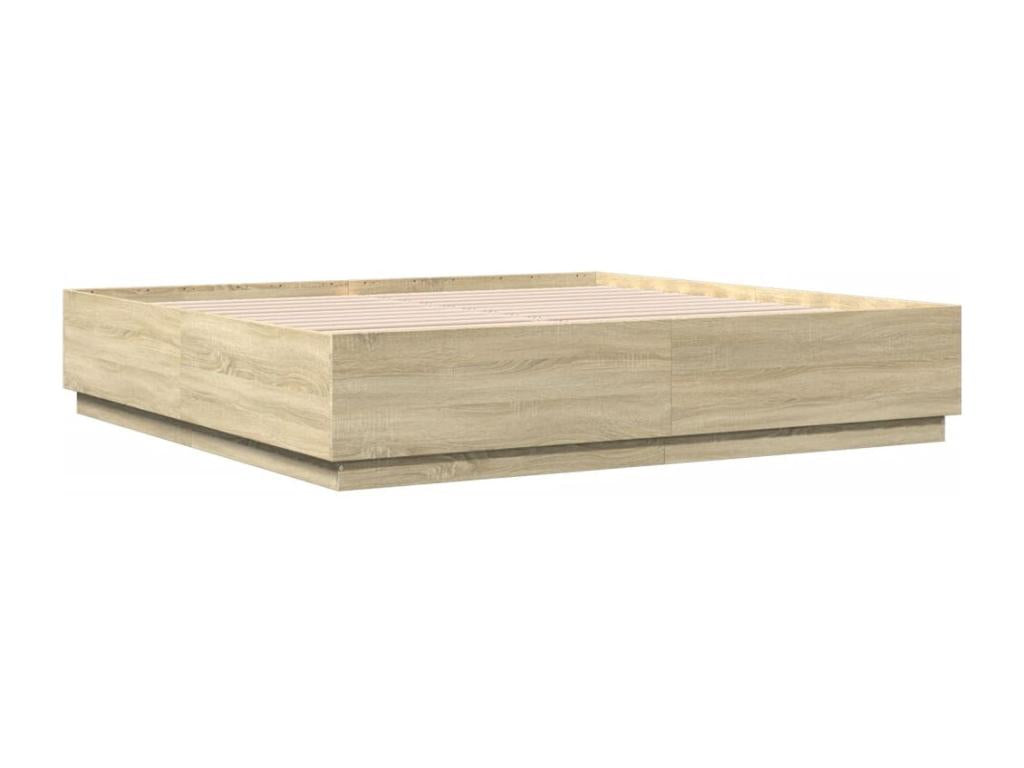 Bed frame sans Mattress chêne Mobenze 180x200 cm SNXO98117