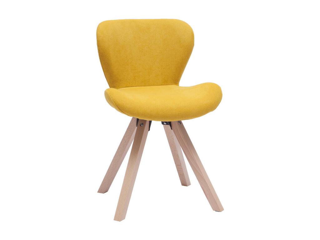 Sedia Mobenze in tessuto effetto Mobenze giallo moutarde e Mobenze chiara Mobenze CCZG77344