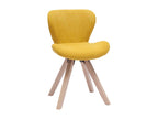 sedia in tessuto giallo