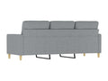 Divano à 3 posti Grigio chiaro 180 cm Tissu DLSY17636