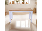 Tavolo da mangiatoia allungabile effetto Mobenze 6/8 persone piètement bianco 140/180 cm - Mobenze WOGS73253